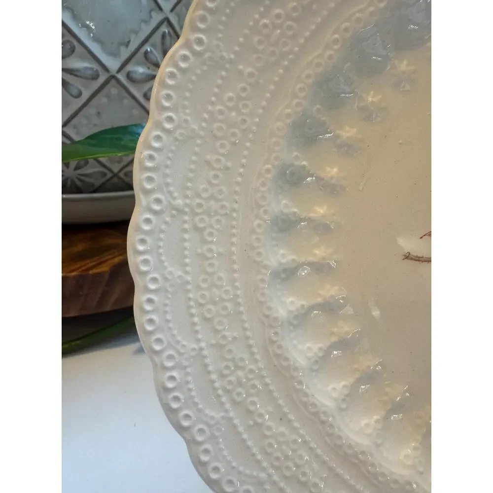Vintage Set - Spode England Billingsley Rose Tea Party Luncheon Plates (6)